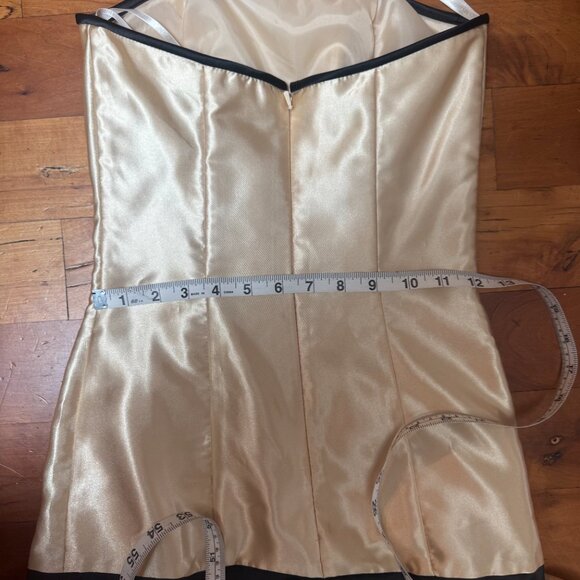 Gold Satin Jessica McClintock from Sax department store Size one strapless - Picture 5 of 7